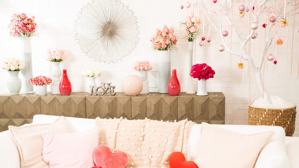 pink and red decorations valentines day zoom background