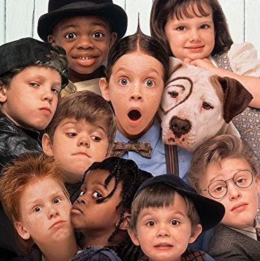 a promotional image from the little rascals, a good housekeeping pick for best valentine's day movies for kids