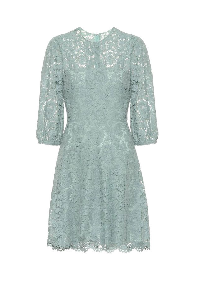 Clothing, Dress, Day dress, Sleeve, Green, Turquoise, Lace, Aqua, Cocktail dress, Outerwear, 