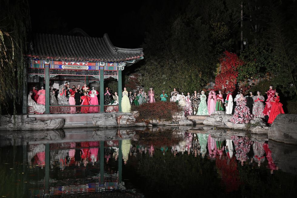 Red, Pink, Reflection, Water, Night, Temple, Adaptation, Architecture, Flower, Plant, 