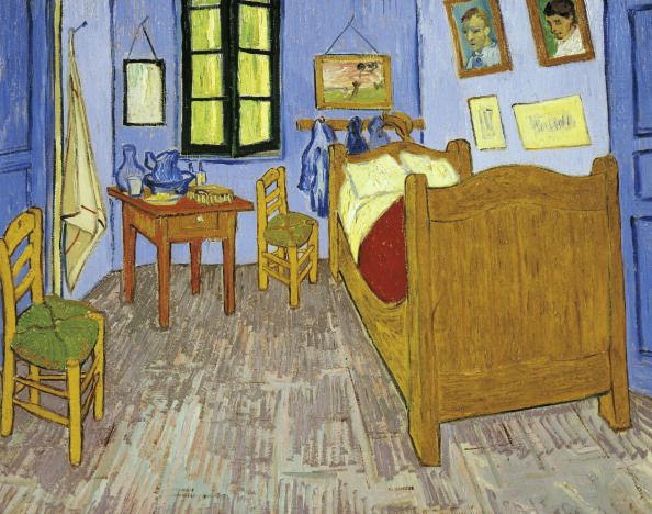 van gogh's bedroom in arles, 1889, oil on canvas, 575 x 74 cm version preserved in the musee d'orsay in paris photo by deagostinigetty images