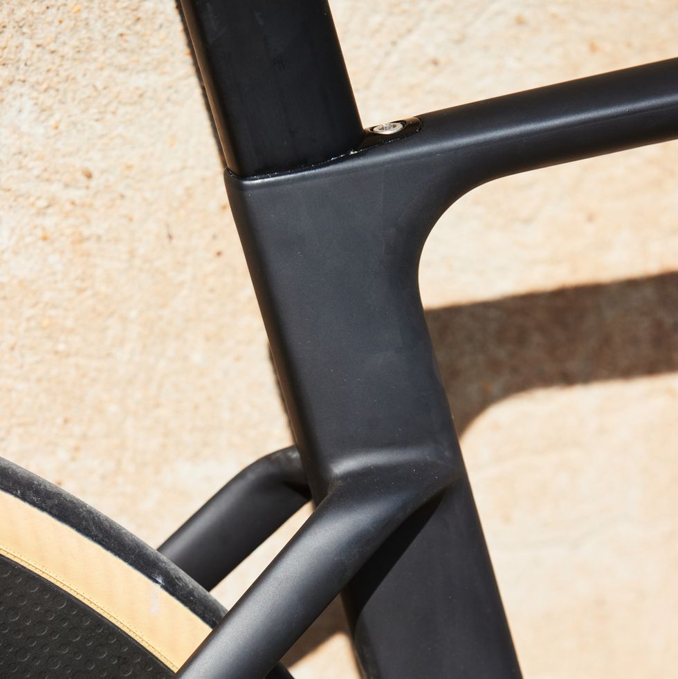 a black bicycle handle