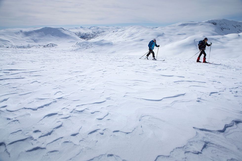 Skitoer naar Bjrndalskamben 1402 m de hoogste berg in Myrkdalen