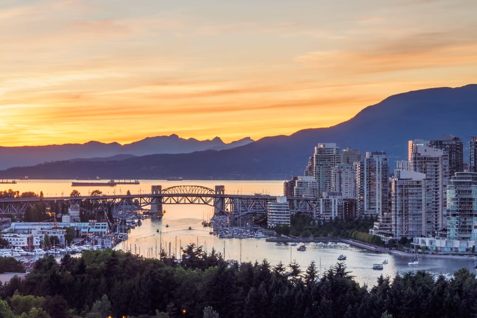 Atardecer en la ciudad de Vancouver