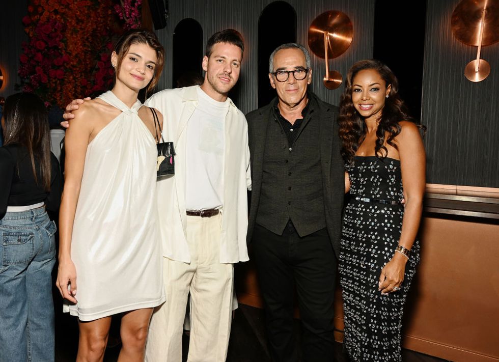 brad peltz, second from the left, in august 2022﻿ at the republic records vma afterparty 2022 at fleur room at the moxy chelsea