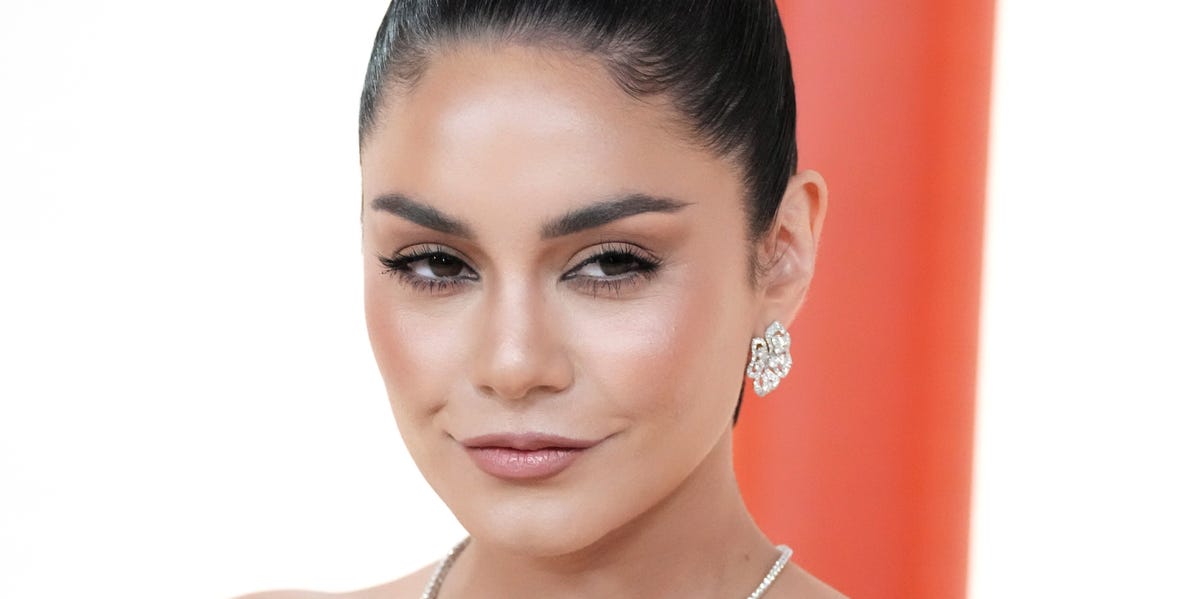 Vanessa Hudgens wears the cutest 90s updo hairstyle