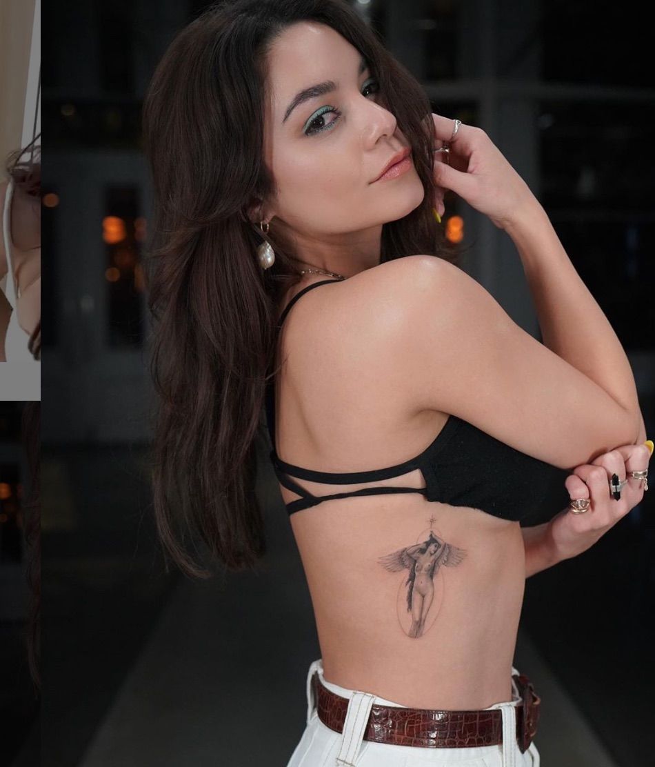 Vanessa Hudgens Porn Porn - High School Musical's Vanessa Hudgens unveils new naked tattoo