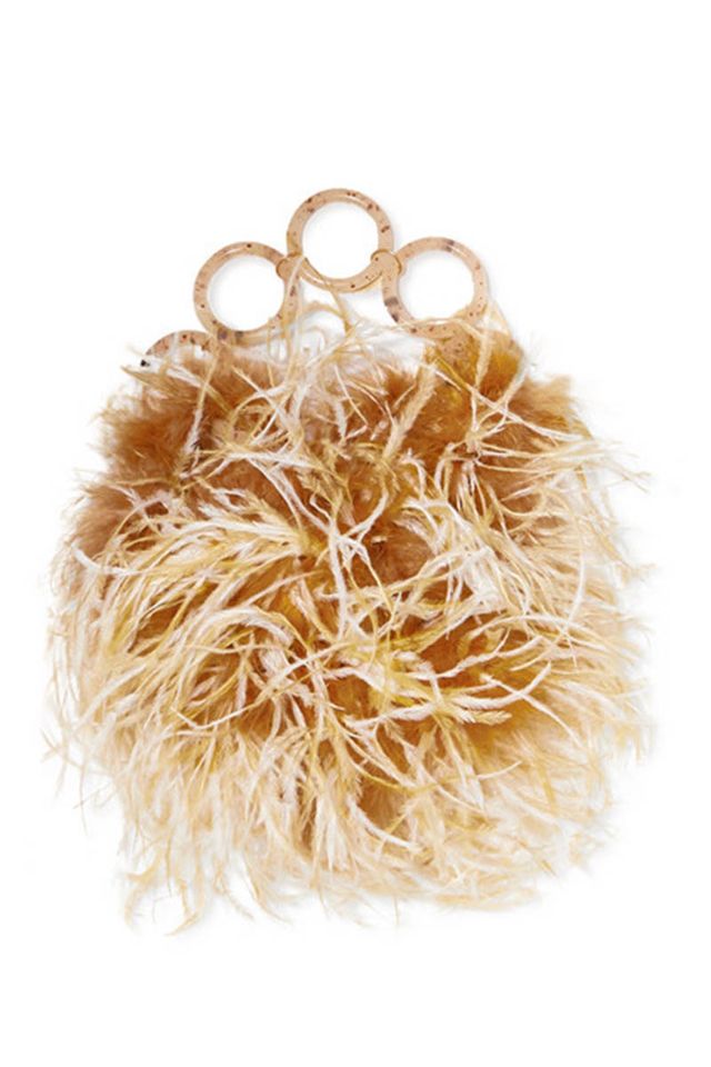 feathered bag - bag trend
