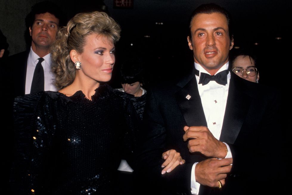 Vanna White and  Sylvester Stallone at the WHCD in 1988. ​​