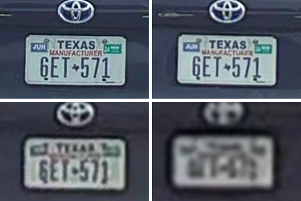a close up of a license plate