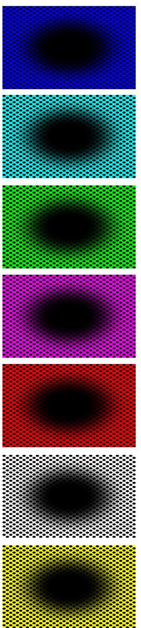 black hole illusion on different color gradient backgrounds