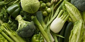 Variety of fresh green vegetables