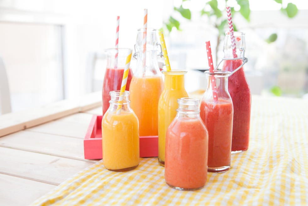 Variety of fresh smoothies