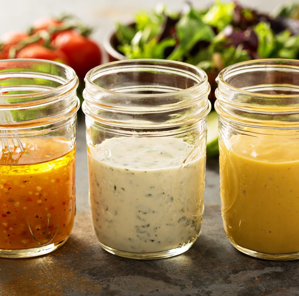 Variety of sauces and salad dressings Variety of sauces and salad dressings