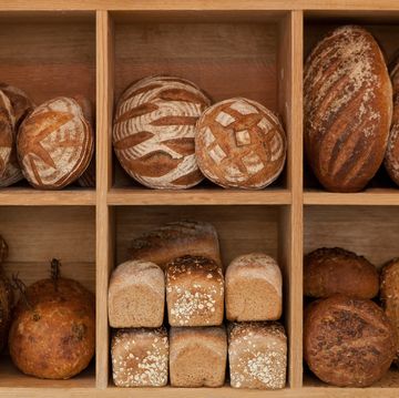 various artisan loaves of bread.