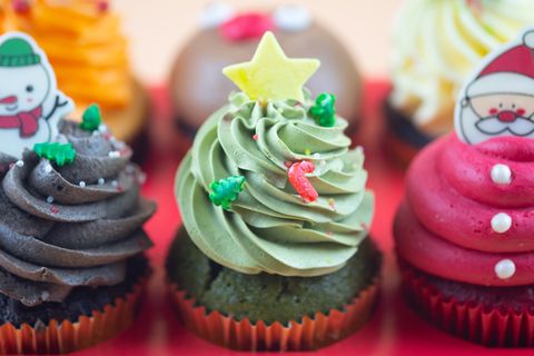 colorful christmas cupcakes