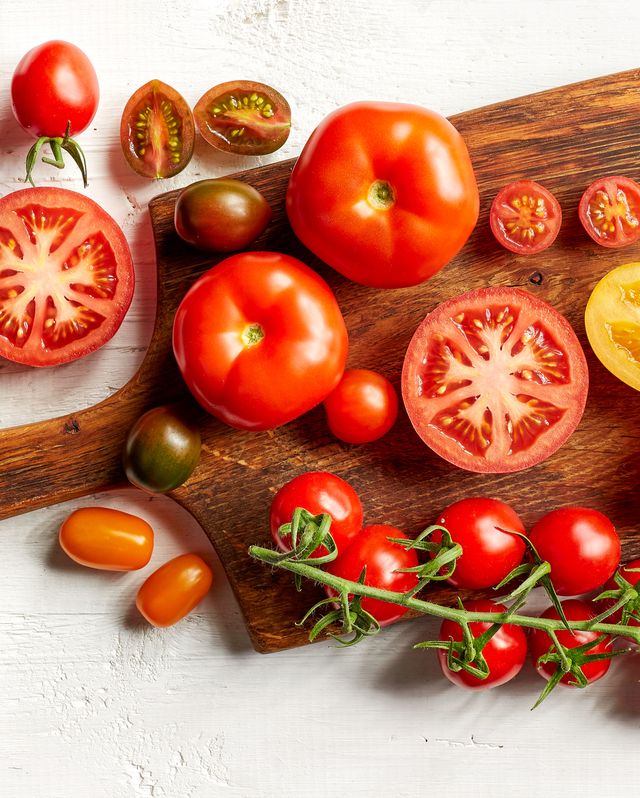 various colorful tomatoes