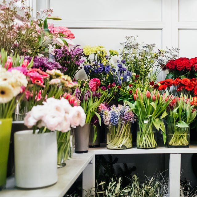 various flowers on display in florist