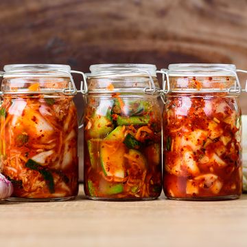 various kimchi in jar, korean food