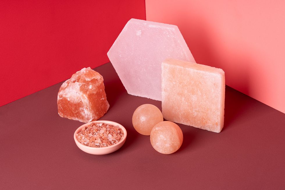 various shapes of himalayan salt