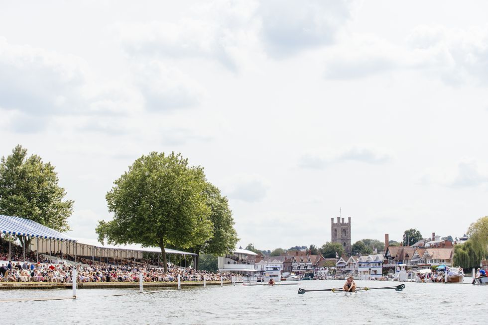 henley royal regatta on the river thames in henley on thames, oxfordshire