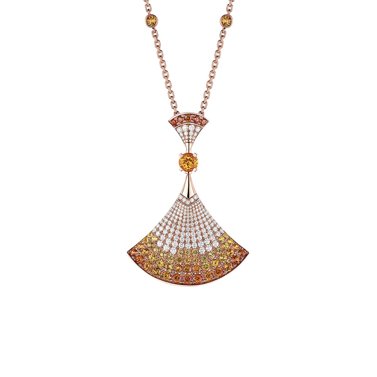 ★パリ発 vanrycke★ Stardust Rainbow マルチカラー ネックレス Collier Stardust Rainbow saphirs multicolores or rose 18k