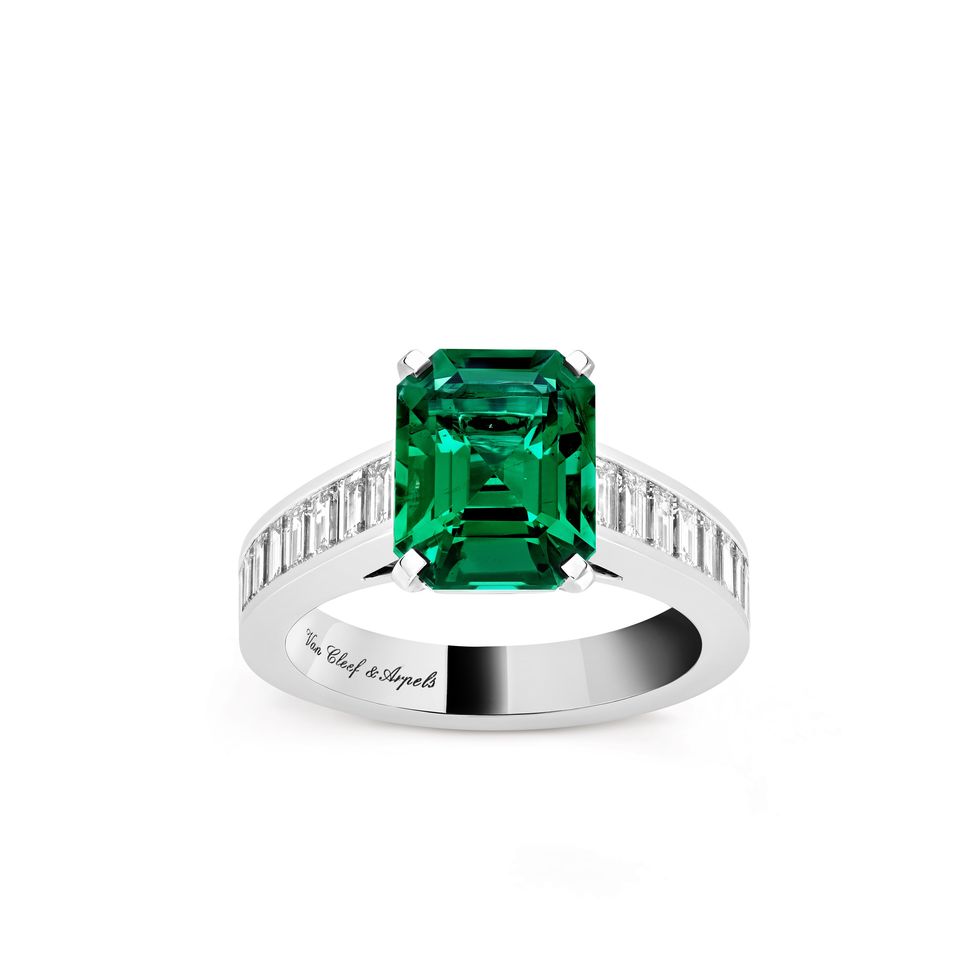 best emerald cut engagement rings van cleef and arpels