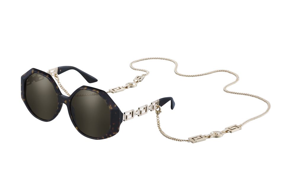 occhiali da sole con catena