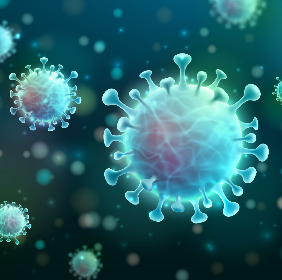 vector of coronavirus 2019 ncov and virus background with disease cells covid 19 corona virus outbreaking and pandemic medical health risk concept vector illustration eps 10