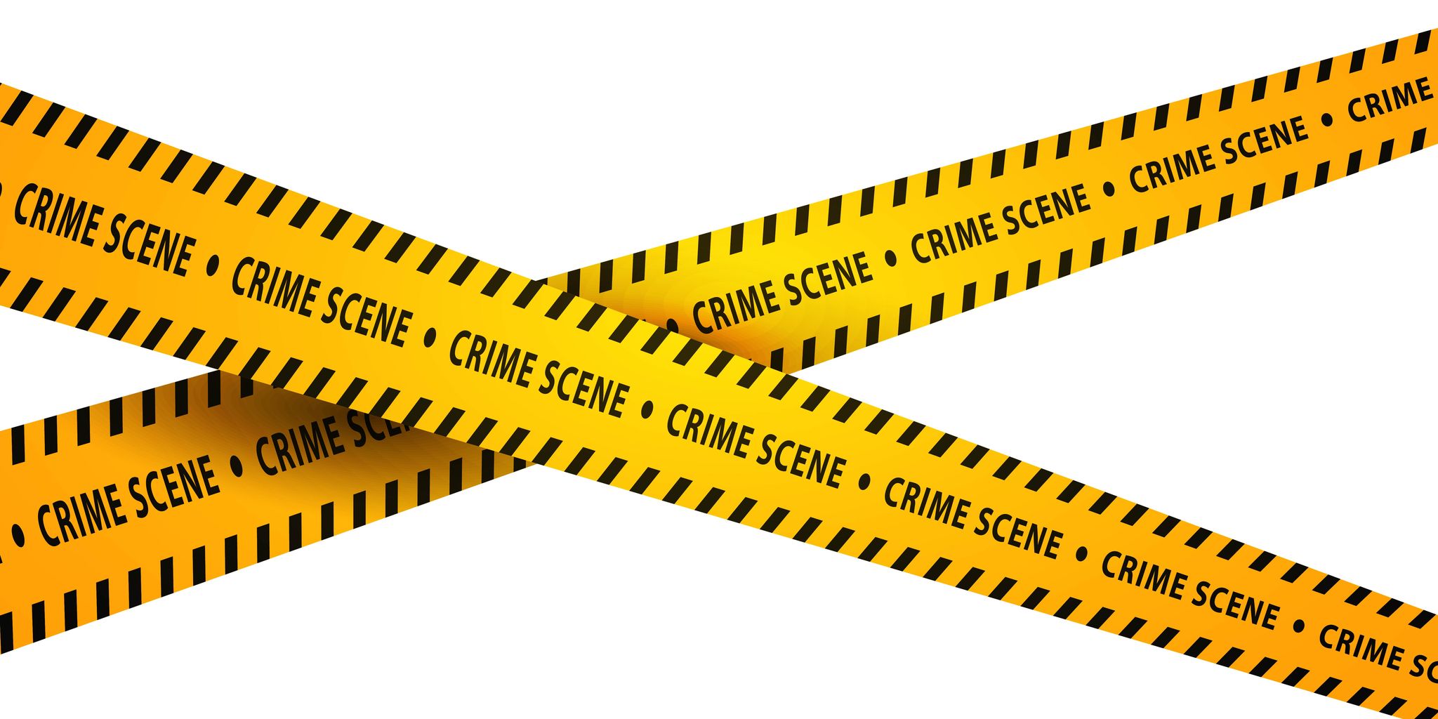 vector realistic isolated caution tape of crime scene on the transparent background