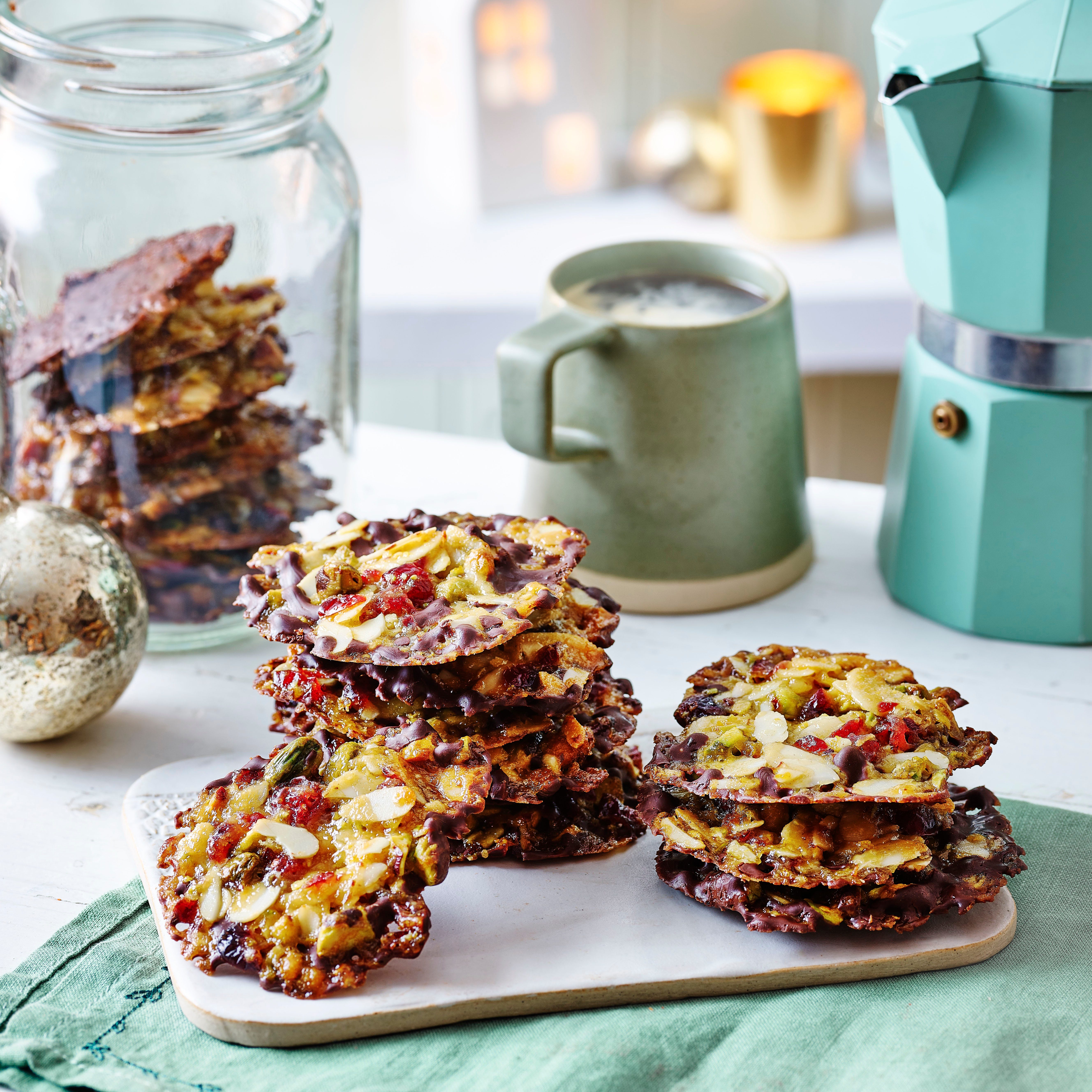 vegan chocolate florentines