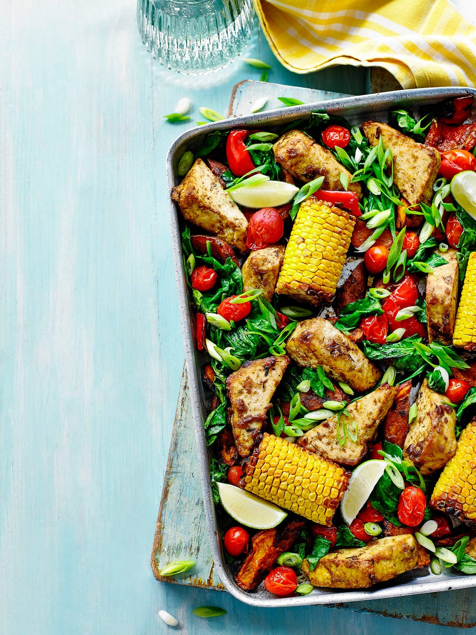 jerk tofu tray bake