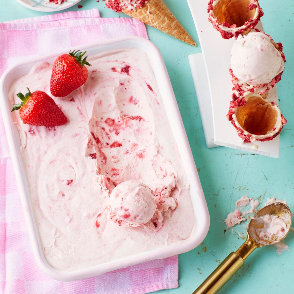 vegan no churn strawberry nice cream