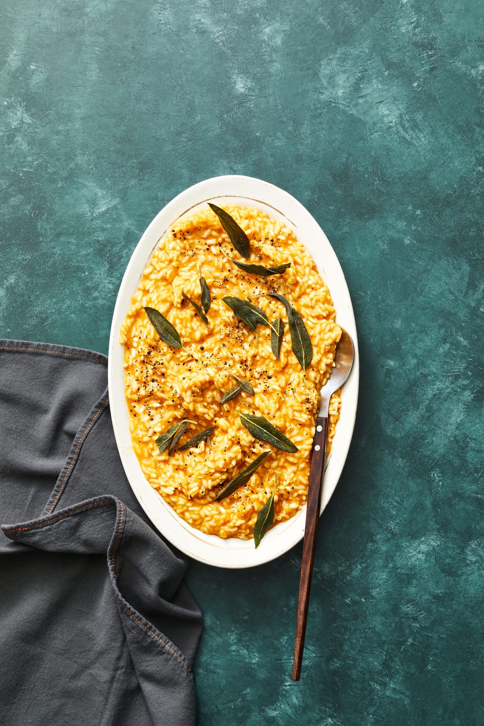 pumpkin risotto with crispy sage
