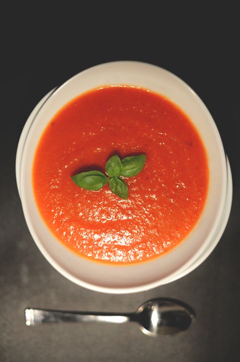Dish, Food, Gazpacho, Ingredient, Soup, Cuisine, Tomato soup, Pappa al pomodoro, Basil, Produce, 