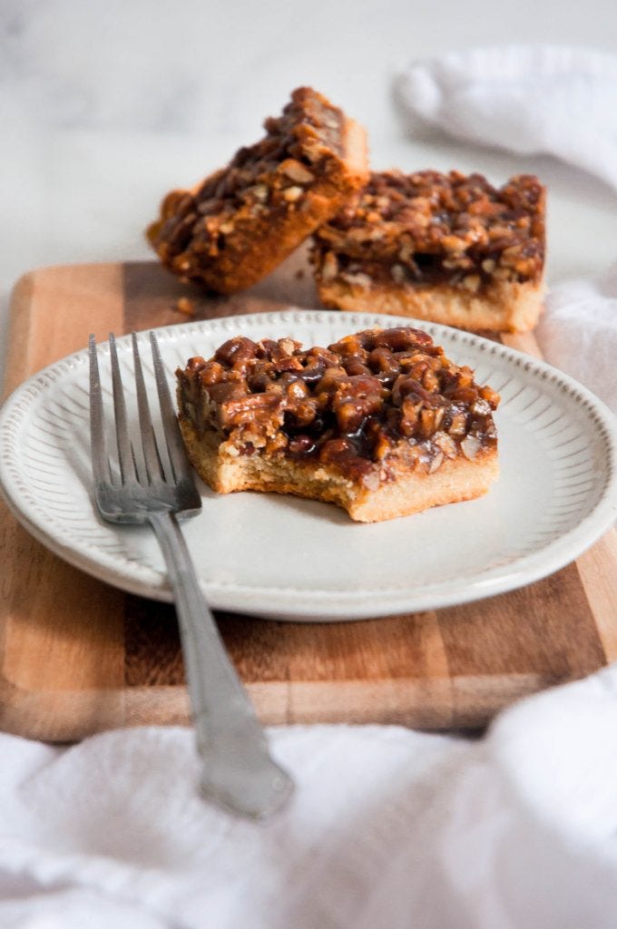 vegan thanksgiving desserts   healthy pecan pie bars