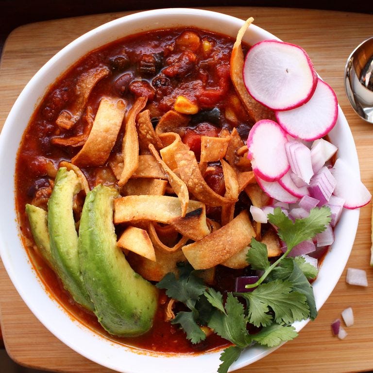 preview for Chunky Vegan Tortilla Soup Is Your New Best Friend Come Dinnertime