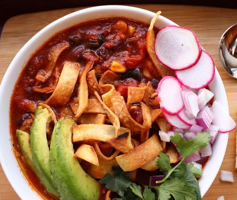 preview for Chunky Vegan Tortilla Soup Is Your New Best Friend Come Dinnertime