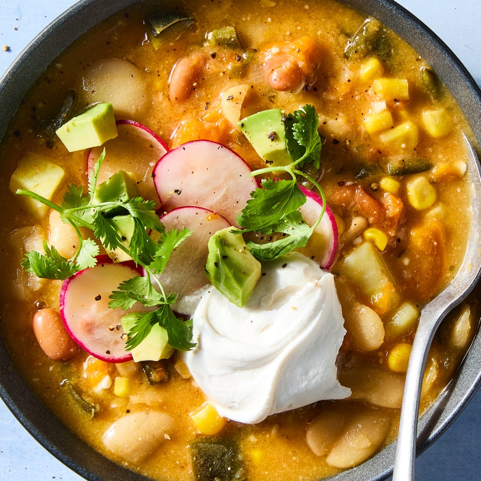 white bean chili with corn and potatoes