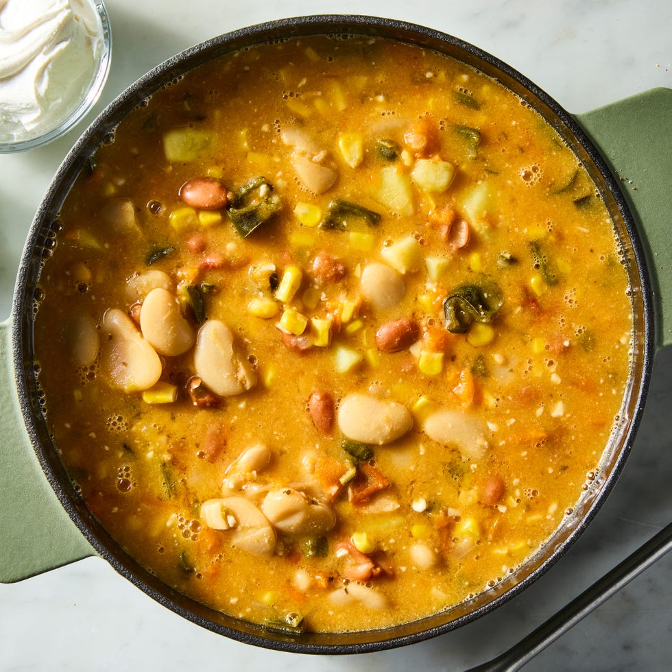 white bean chili with corn and potatoes