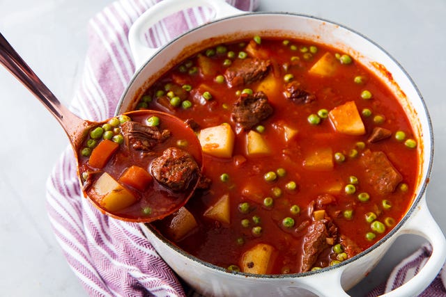 Vegetable beef stew horizontal