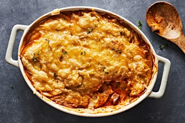 vegetable casserole with squash, eggplant and cheesy potatoes