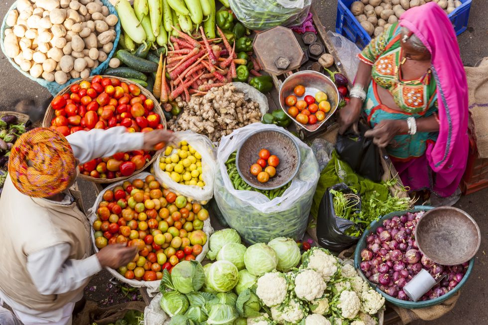 vegetable stall in india