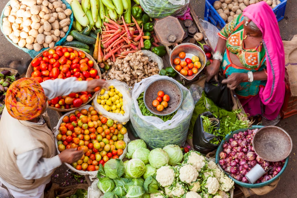 vegetable stall in india