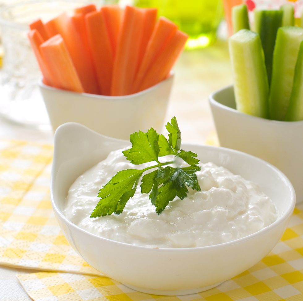 vegetables with dip