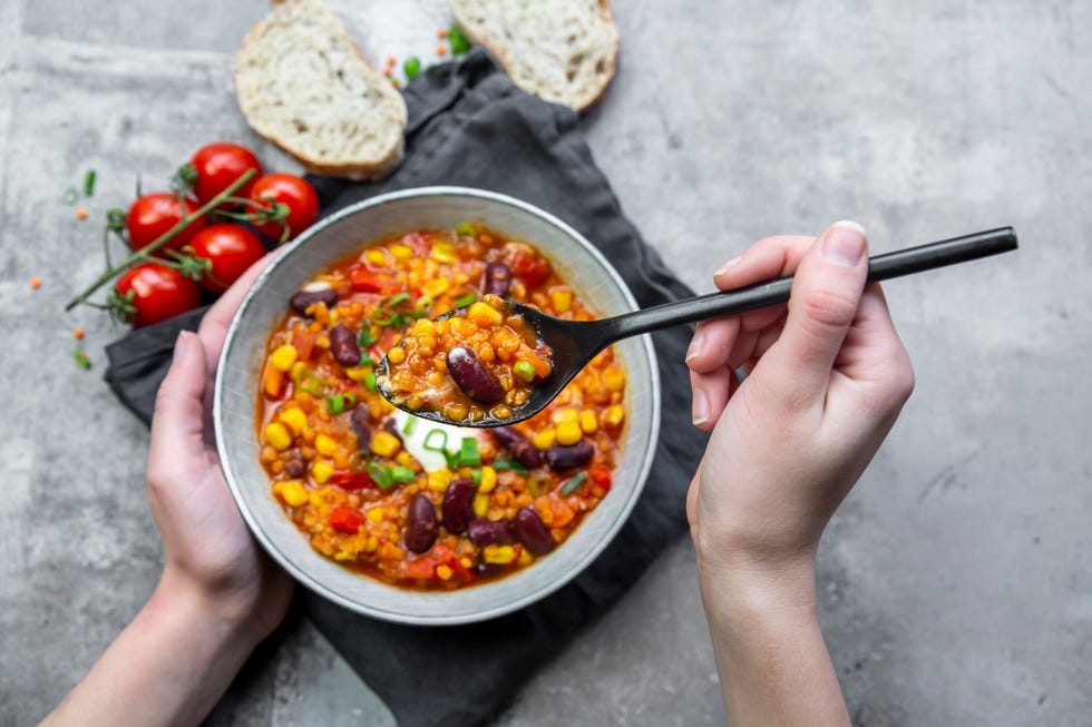 vegetarian chili, chili sin carne