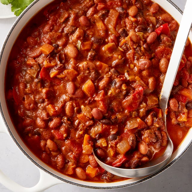 vegetarian chili made with beans