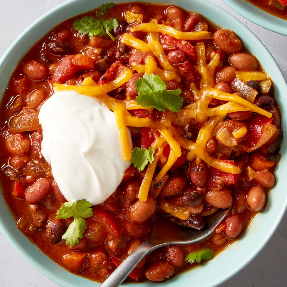 vegetarian chili made with beans