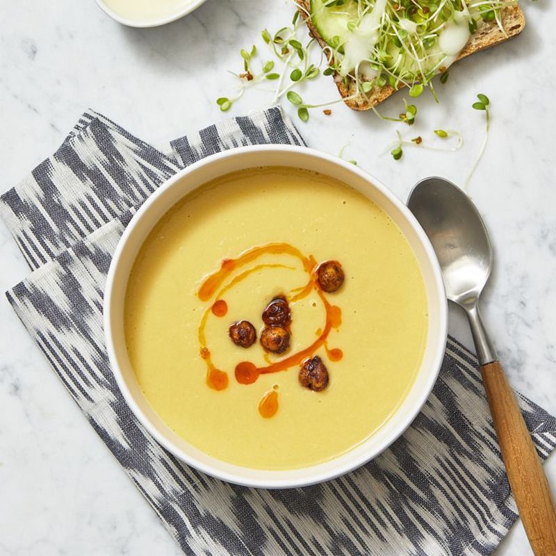 ide makan malam vegan sup buncis krim yang mudah