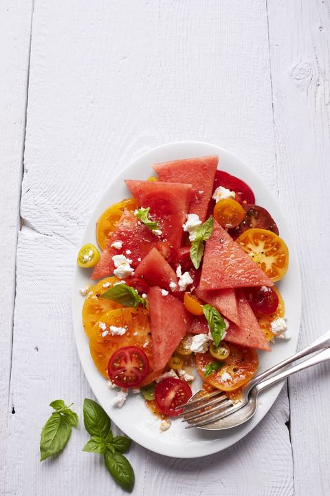 vegetarian recipes tomato watermelon salad
